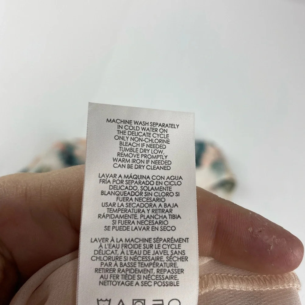 Cabi Womens Small Gelato Watercolor Pink Teal Tunic Blouse Sleeveless - Picture 6 of 8